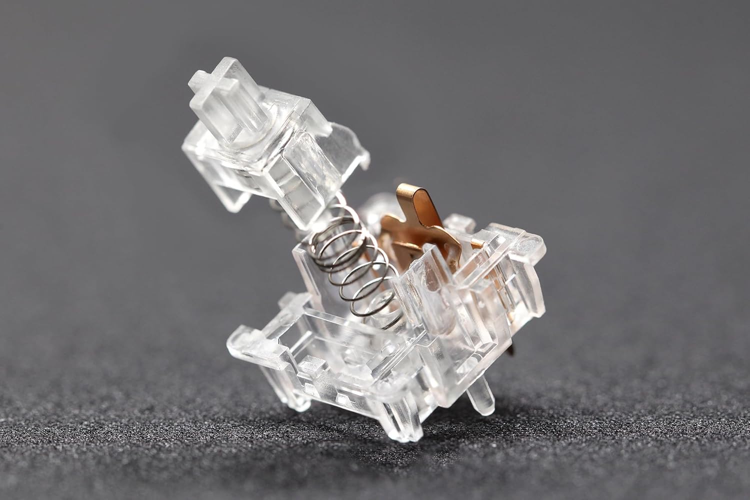 KPREPUBLIC MMD Fairy Switch Tactile Spirit Switch Transparent RGB SMD 5pin 62g for Mechanical Keyboard POM Factory Pre Lubed Long Spring (Fairy Tactile S x110)