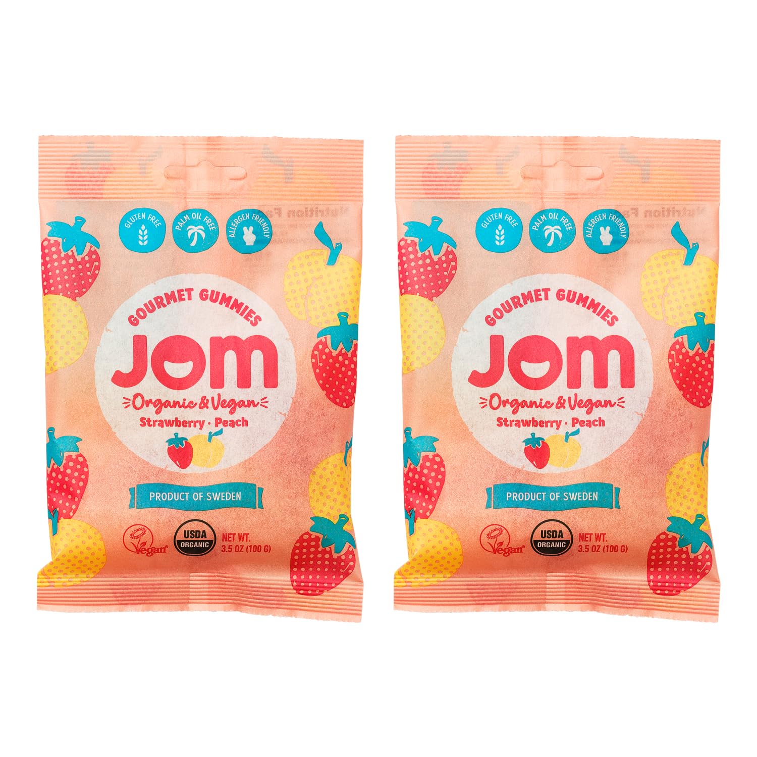 Amazon.com : ​JOM - Organic Swedish Candy – Strawberry & Peach