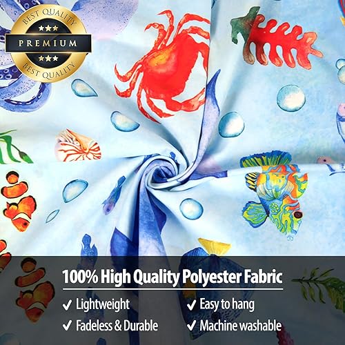 Vista 3 de DECOWALL TP-010 - Tapiz de animales marinos de 60 x 40 pulgadas (59.1 in x 39.4 in), póster para niños, aprendizaje educativo, para colgar