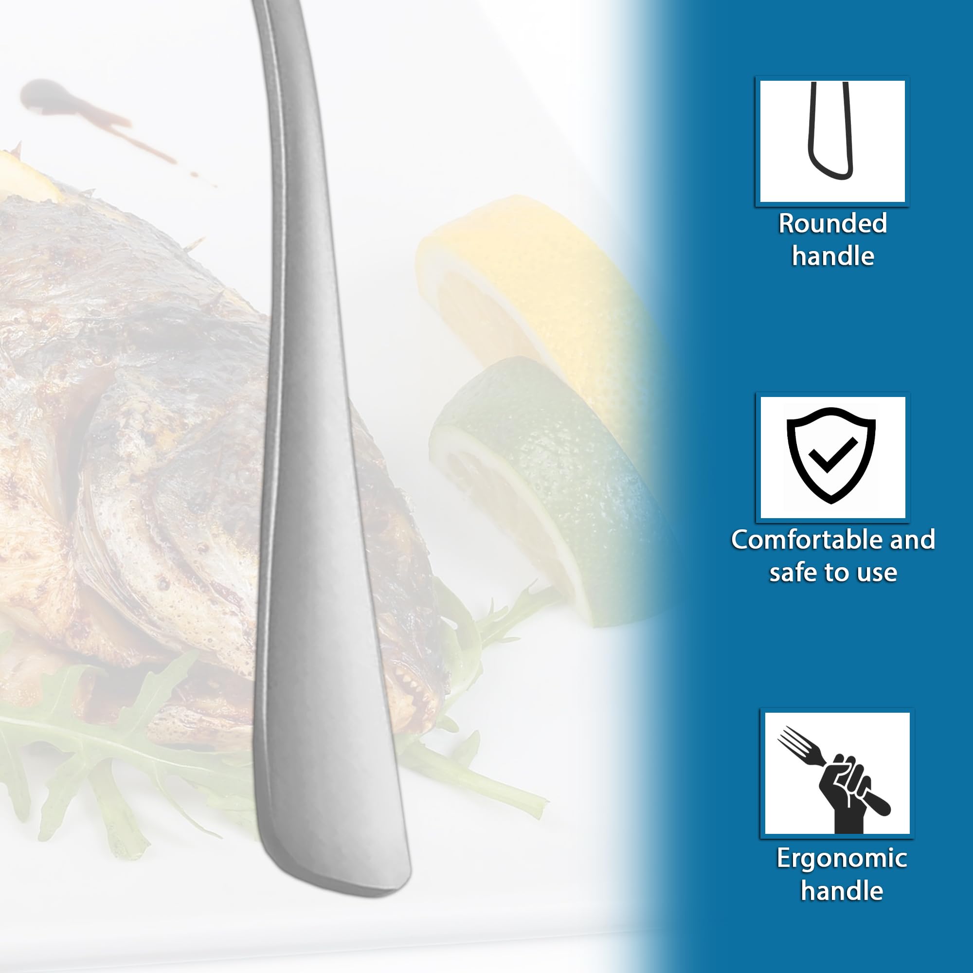 Tenedor de pescado de acero inoxidable 6 piezas tenedore especiales para pescado duradero con acabado espejo apto para lavavajillas diseño moderno