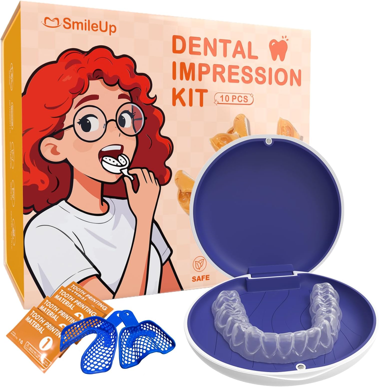 Simple Dental Impression Kit for Custom Night Guard for Teeth, Comfortable & Durable Sleeping Mouth Guard, Gum Shield for Teeth, Jaw Protection for Adults and Teens (Lower Guard)