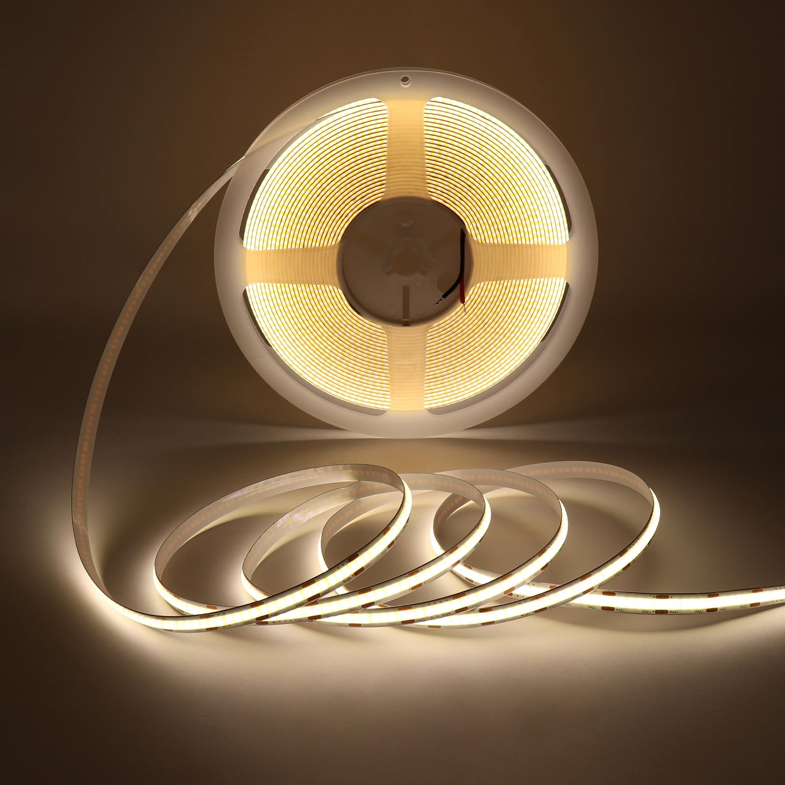 COB LED Strip Light 10m 24V Neutral White 4000K, Dotless High Density LED Tape 8mm, Flexible Cuttable Dimmable LED Strip for Kitchen Cabinet Bedroom Under Counter Indoor Lighting (No Power Supply)
