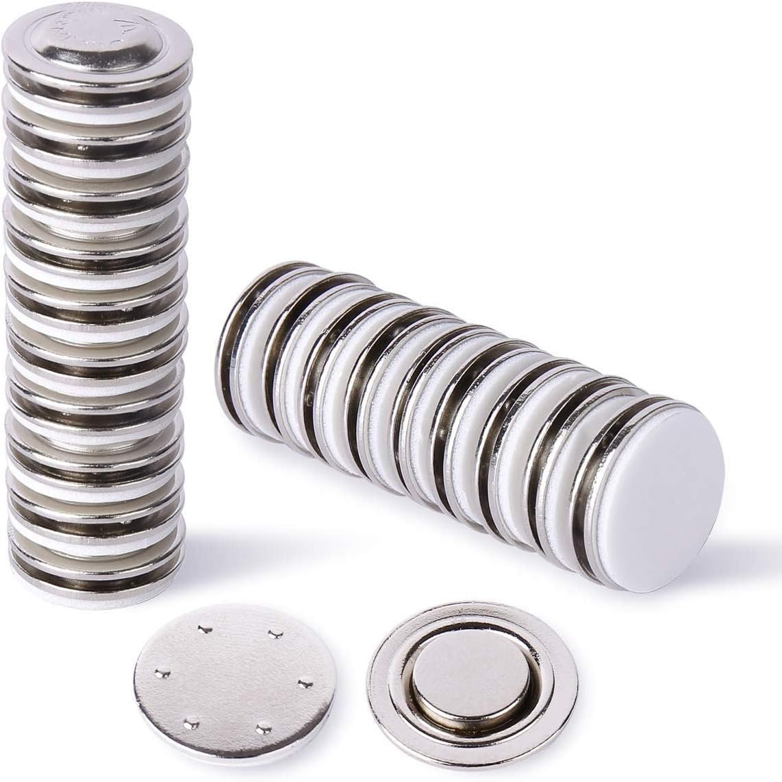 20mm Strong Round Name Badge Magnet for Button Badges, Circle Badges, Brooches, Art and Craft, Qty - 10