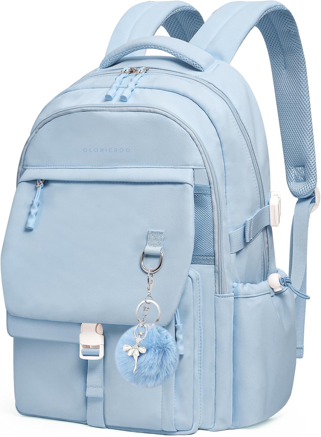 Kids Backpack for Girls - High School College Backpack for Teen Girls with 15.6 Laptop Compartment Back to School Haze Blue Backpack