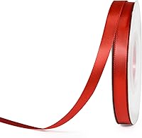 Vista 46 de YAMA Cinta de satén de doble cara, 7/8 pulgadas, 25 yardas para envolver regalos, color rosa