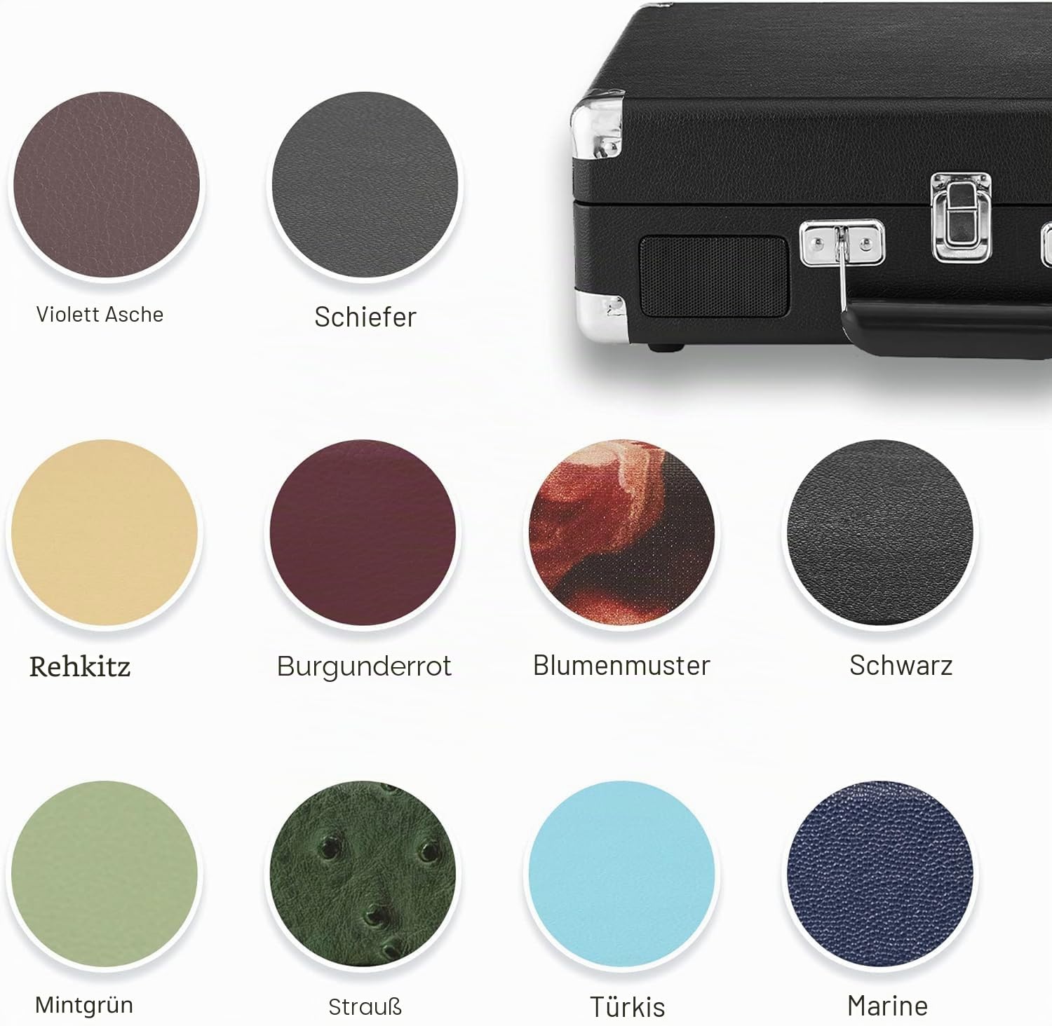 Crosley Cruiser Plus Plattenspieler mit 2 Lautsprecher, Bluetooth In & Out und Aux 3 Speed Retro Schallplattenspieler - Für 7", 10" und 12" Vinyl - Tragbar mit Integriertem Koffer - Hellblau