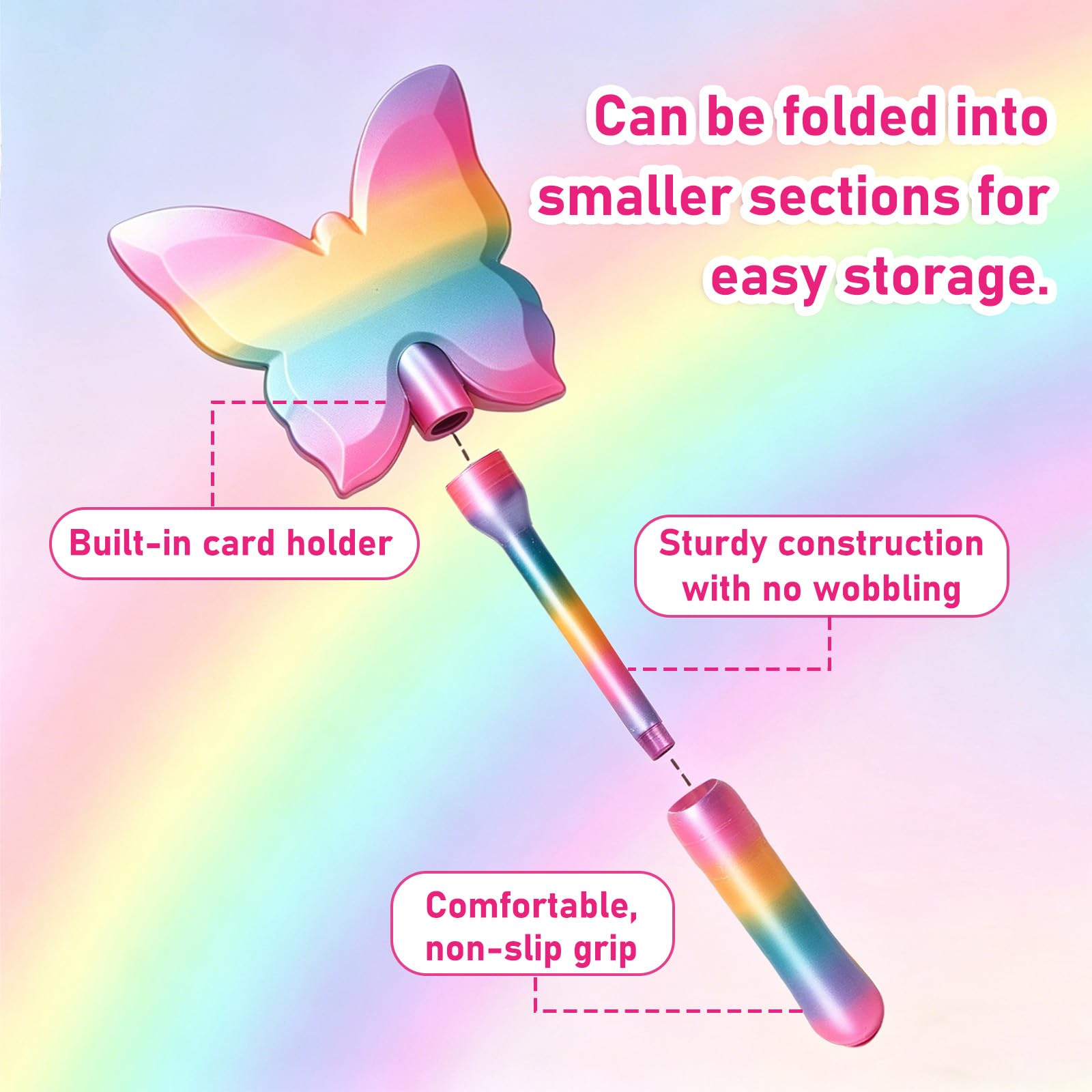 Varita Magica para Tarjeta, Mariposa 3D Varita Tarjeta Credito, Divertido Portatarjetas Portátil Wand Mágicas de Mariposa para Tarjeta de Crédito Bancaria Fiestas Mágica