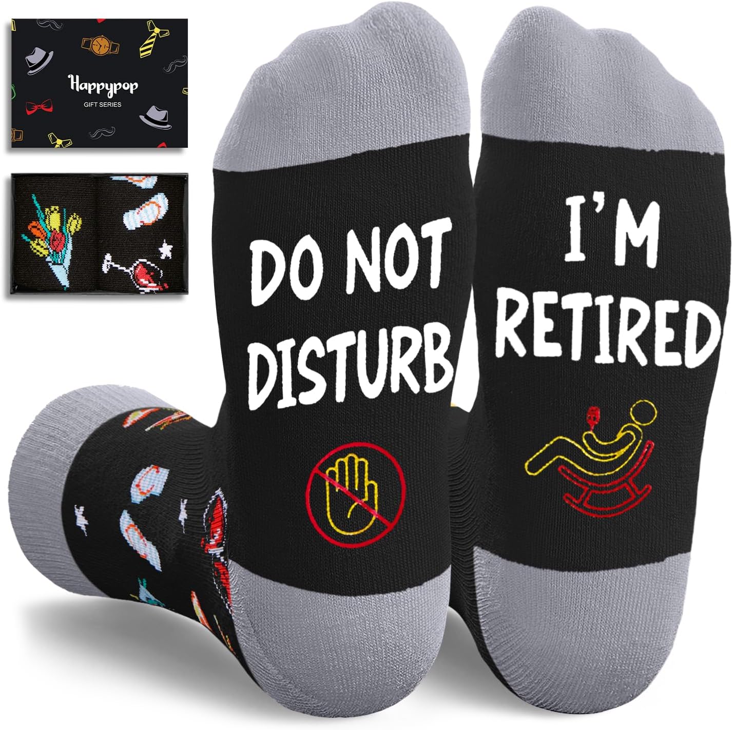 HAPPYPOP Boss Gifts Ideas Socks - Boss Socks for Men Women, Retirement Coworker Friend Gifts