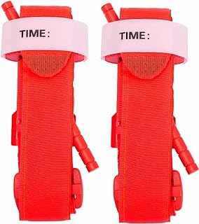 Tourniquets, 2 Pack Fastest, Safest, Most Effective Tourniquet, First Aid Tactical Life Saving Hemorrhage Control, Single-Handed Operation of Hemostatic Bandage" (2 Pack-Red)