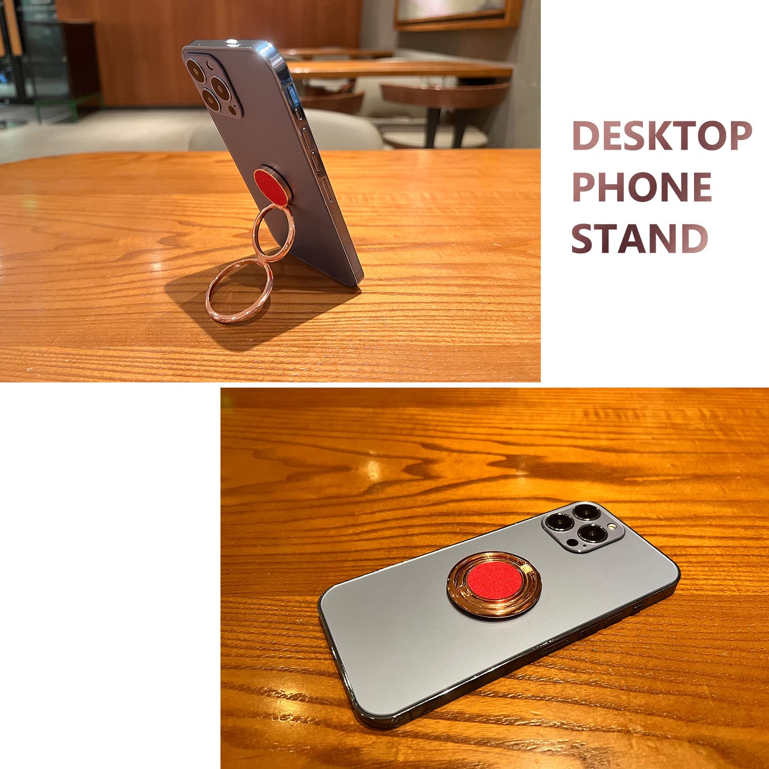 JAHOLAN Anneau De Support Pour Téléphone Portable, Rotation à 360 °, Support En Métal Pour Téléphone Portable, Support Magnétique De Voiture, Support