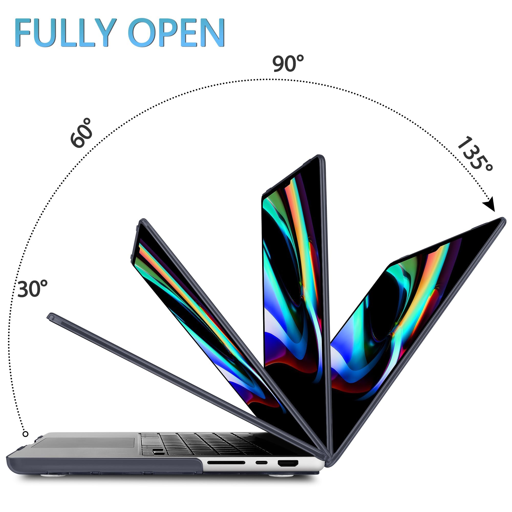 Mektron Funda para MacBook Pro de 14 Pulgadas 2023 2022 2021 Modelo M3 A2918 A2992 M2 A2779 M1A2442 Pro/MAX, Funda rígida de plástico para MacBook Pro de 14 Pulgadas con Touch ID, Flor de Dalia C035