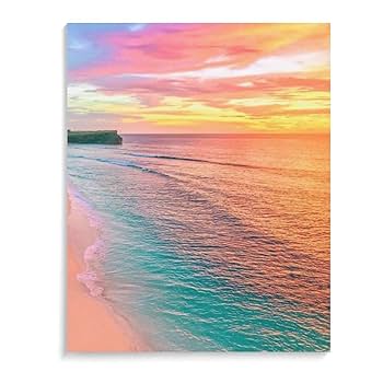 油絵 絵画 【砂浜の夕暮れ】 油絵 絵画 【夕暮れの波】 | HIROSHI1990