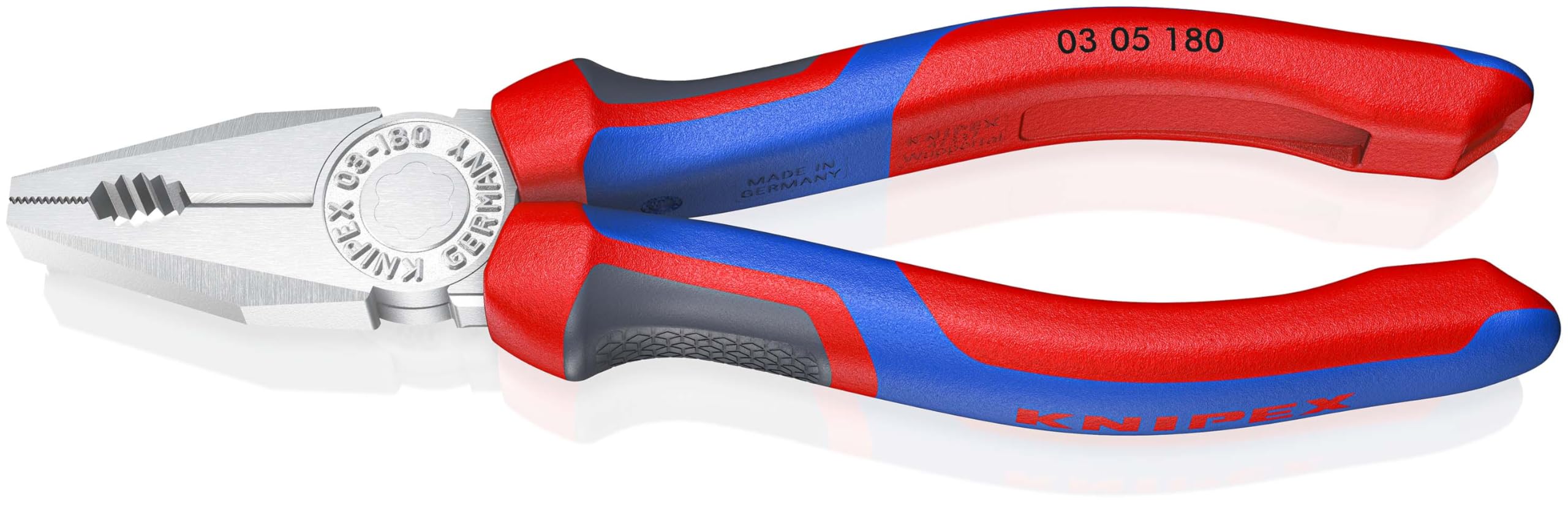 KNIPEX Szczypce uniwersalne chromowany z rękojeściami Comfort 180 mm, 03 05 180