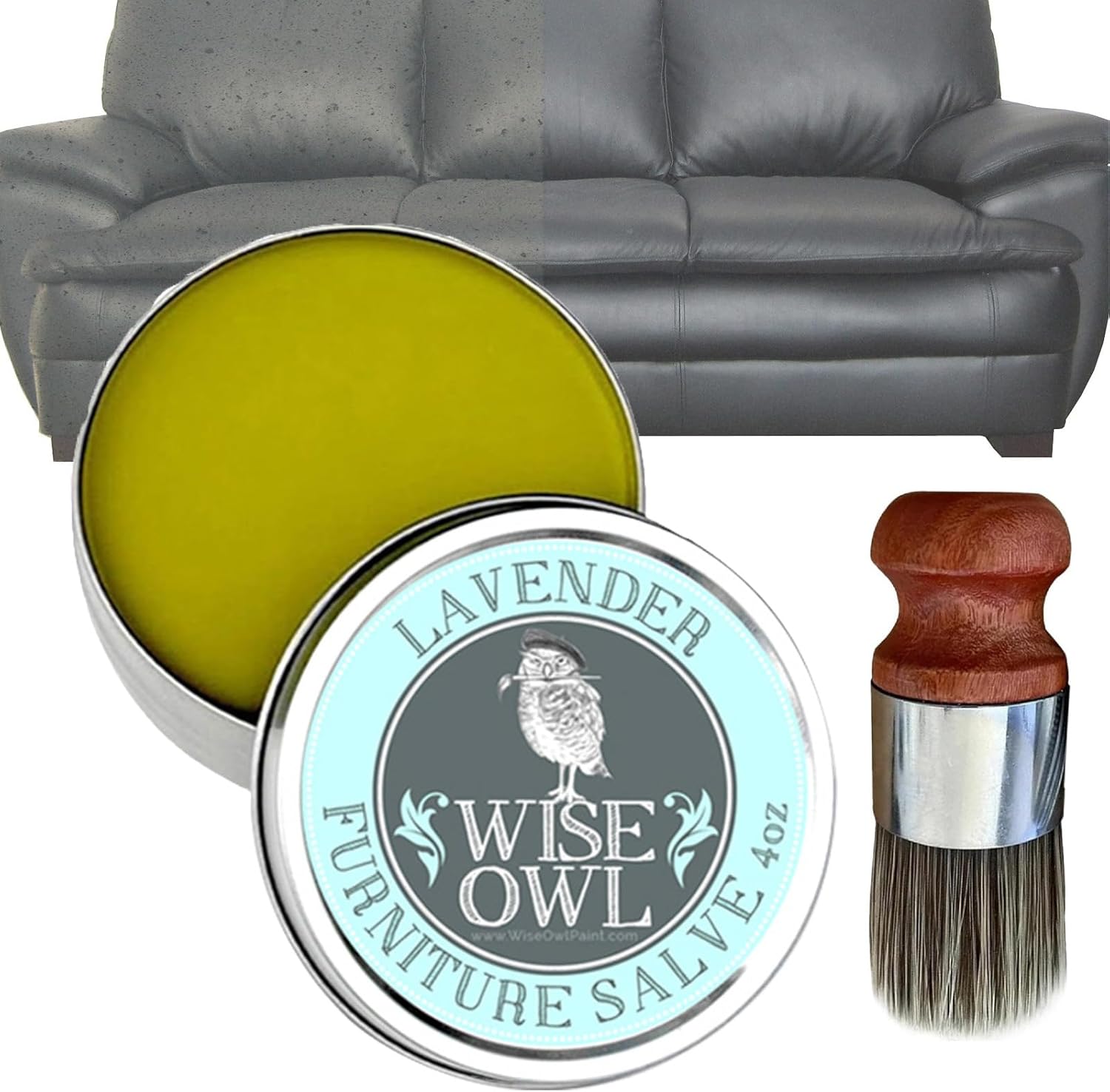 Wise Owl Furniture Salve for Leather, Leather Salve for Furniture