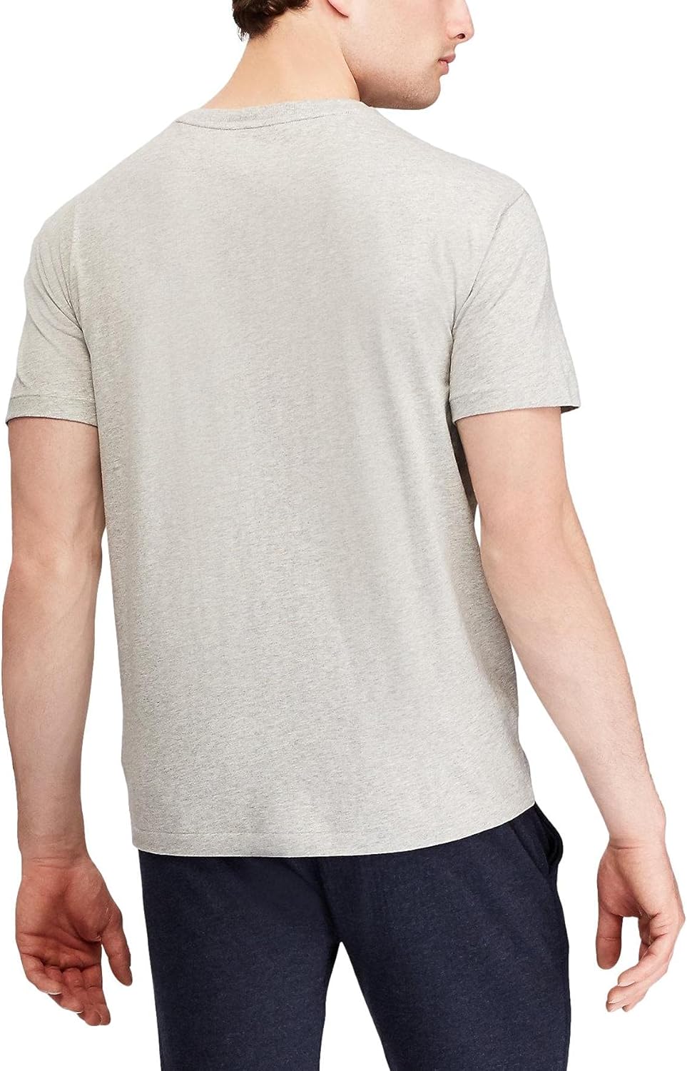 POLO RALPH LAUREN Mens T-Shirt V-Neck (L, GreySigPony) - Image 4