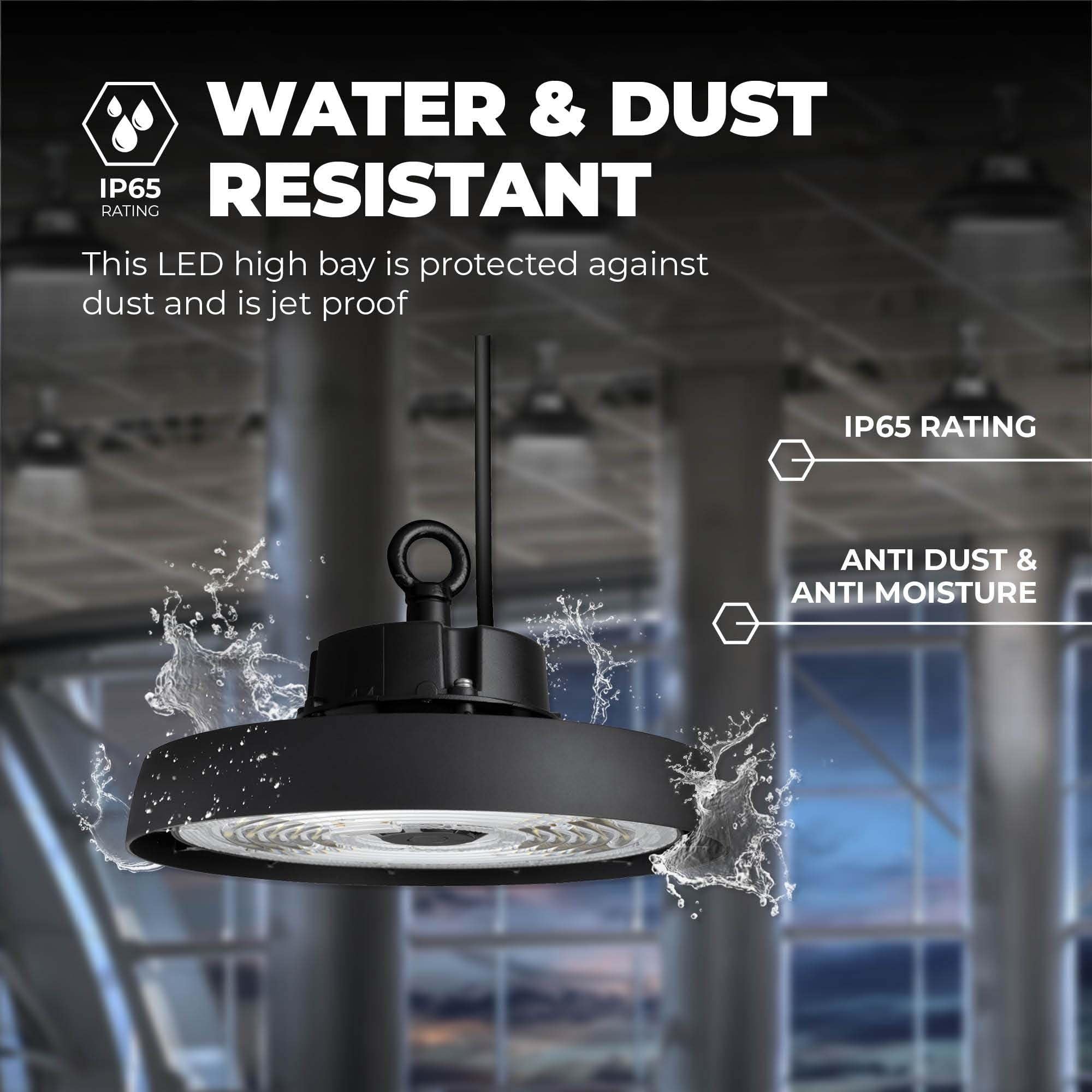 Ledvion - LED Hallenstrahler, Mit Sensor, IP65, 80W, 192 lm/W, Treiber, 4000K, Dimmbar, werkstattbeleuchtung, hallenbeleuchtung, deckenleuchte werkstatt, Industriestrahler