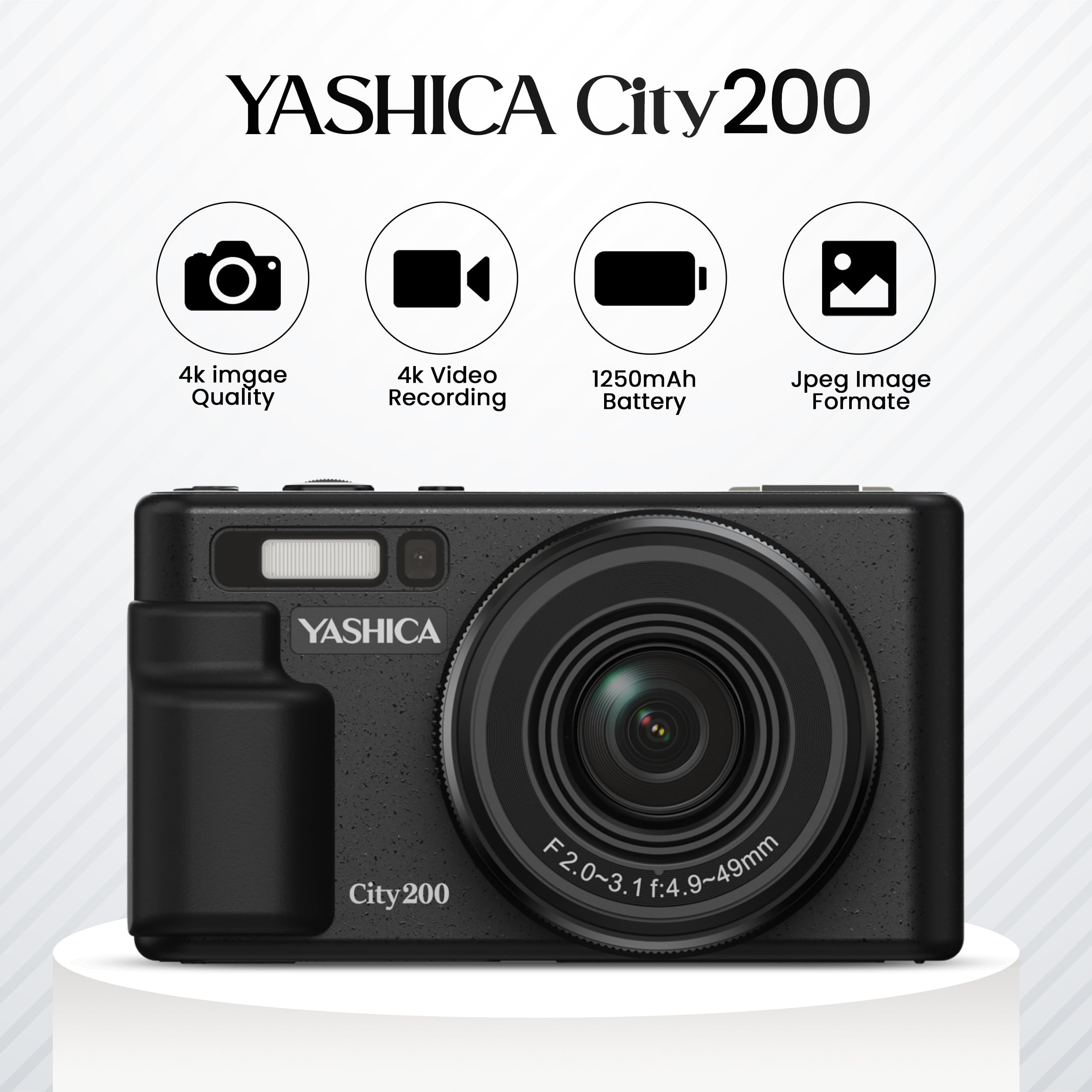 Amazon.com : Yashica City 200 13MP 5K Ultra HD Digital Camera