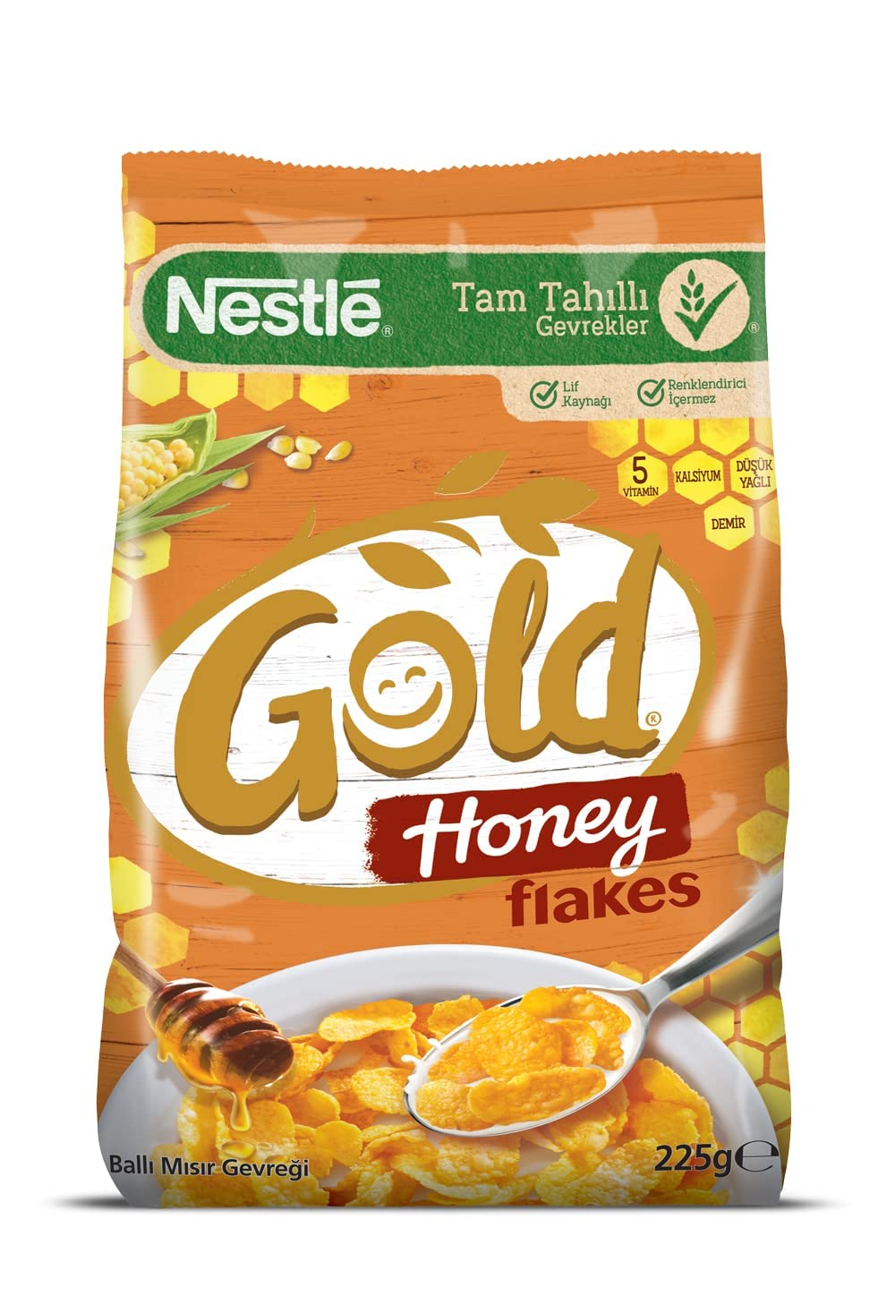 Nestlé Gold Honey Flakes Ballı Mısır Gevreği, 225 g