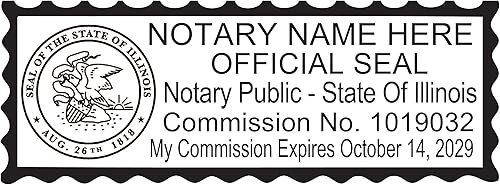 Miniatura 2 de Hubco Impresora 40 Sello notario autoentintado - Illinois (caja negra)