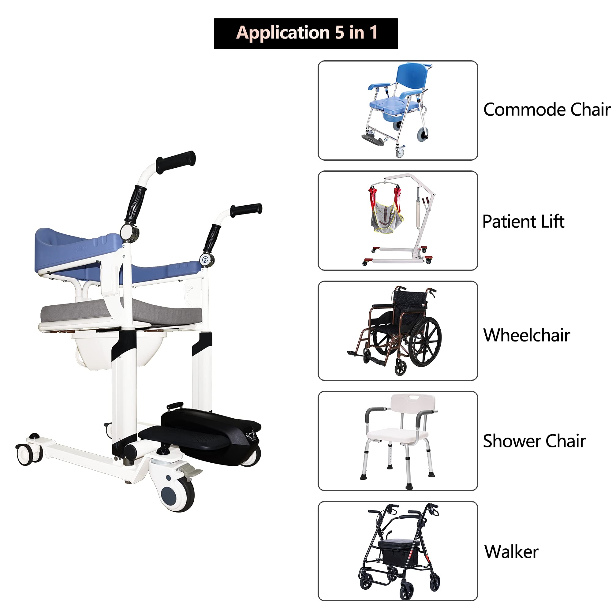 Mai Kangxin Patient Lift for Home, Electric Lift Shower Chair with