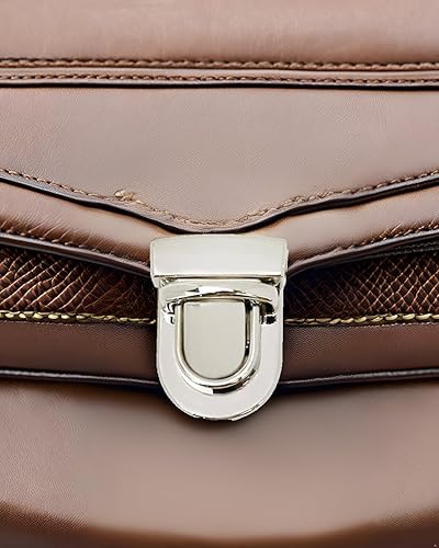 Miniatura 6 de 4 unids Tuck Lock Clasp Purse Thumb Lock Práctico Tuck Lock Duck Tongue Lock para caja de cuero Hangbag Case Clasp Monedero Mochila - Plata