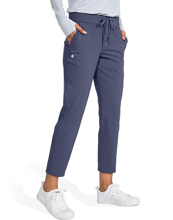 G Gradual Women's Pants with Deep Pockets 7/8 Stretch Ankle Sweatpants for Golf, Athletic, Lounge, Travel, Work