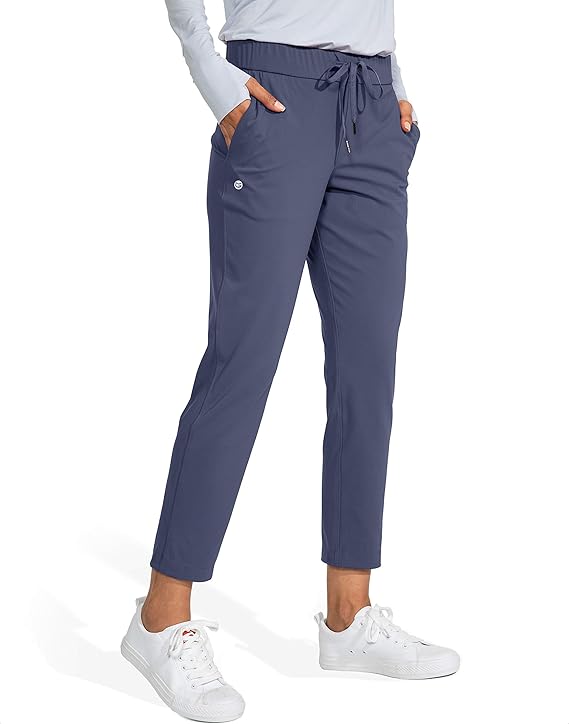 G Gradual Women's Pants with Deep Pockets 7/8 Stretch Ankle Sweatpants for Golf, Athletic, Lounge, Travel, Work
