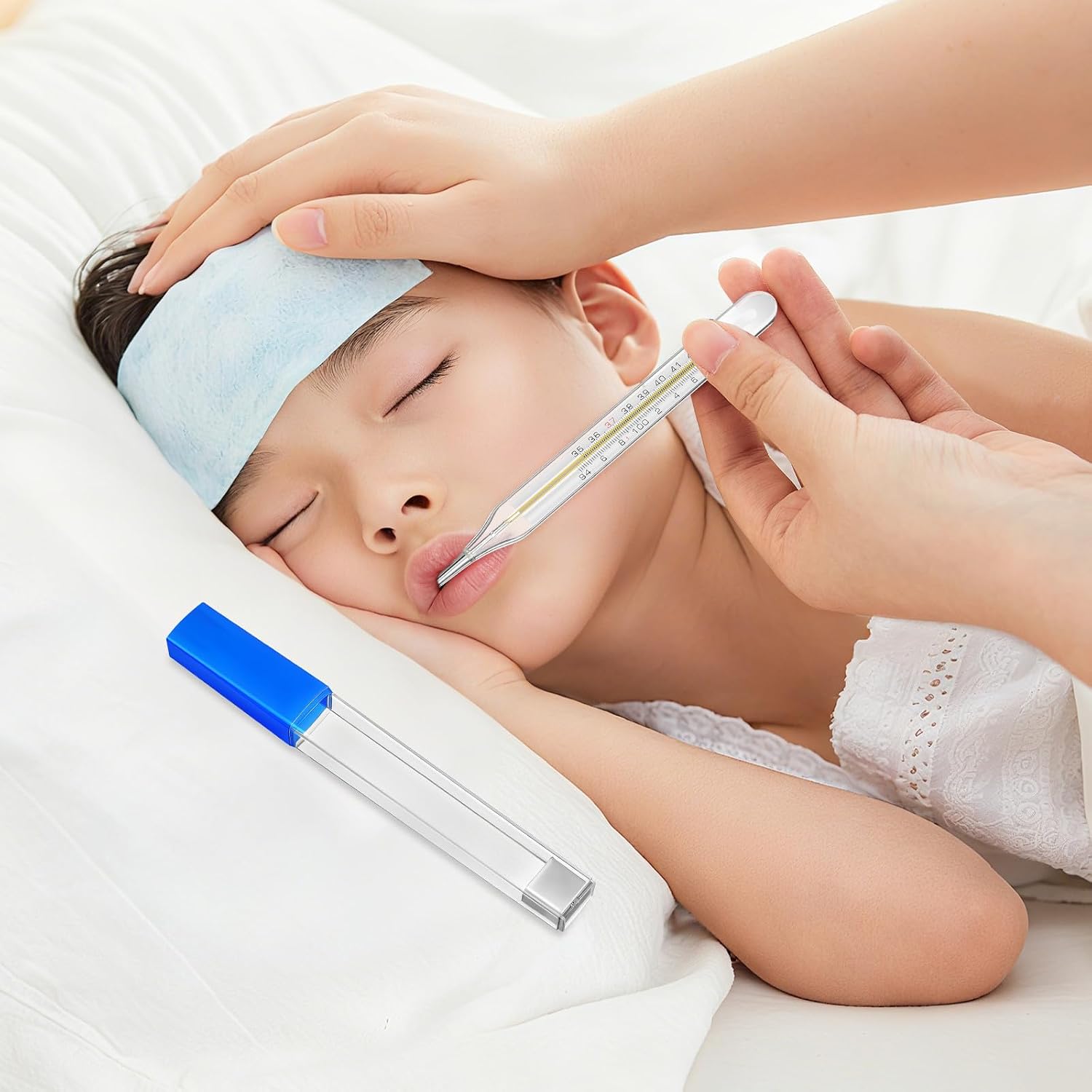 TOYANDONA 1pcs Glass Temperature Measurement Adult - General Use Temperature Testing Tool Accurate Fast Reading for Families, Dual Scale