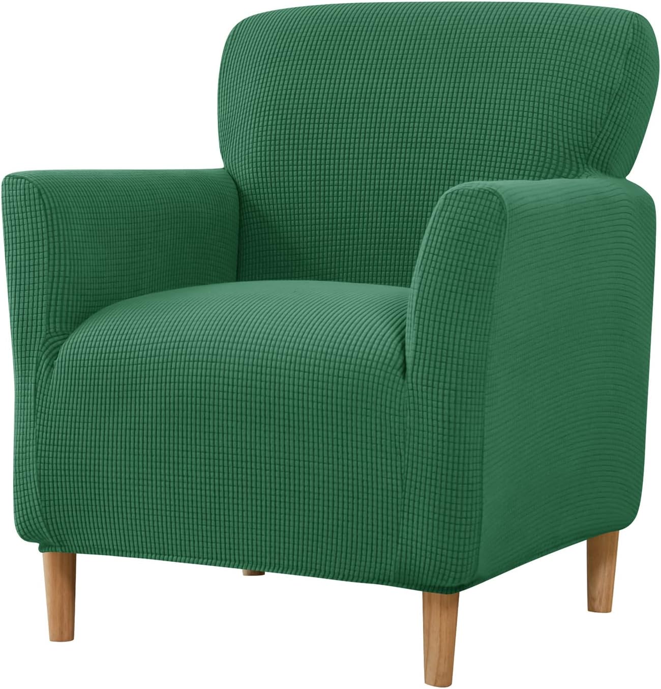 Stretch Armchair Cover Sofa Slipcover, Removable Chair Cover Replacement Couch Furniture Protector for Living Room (Dark Green)