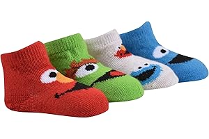 Elmo's Delightful Quarter Socks for Tiny Explorers Aged One