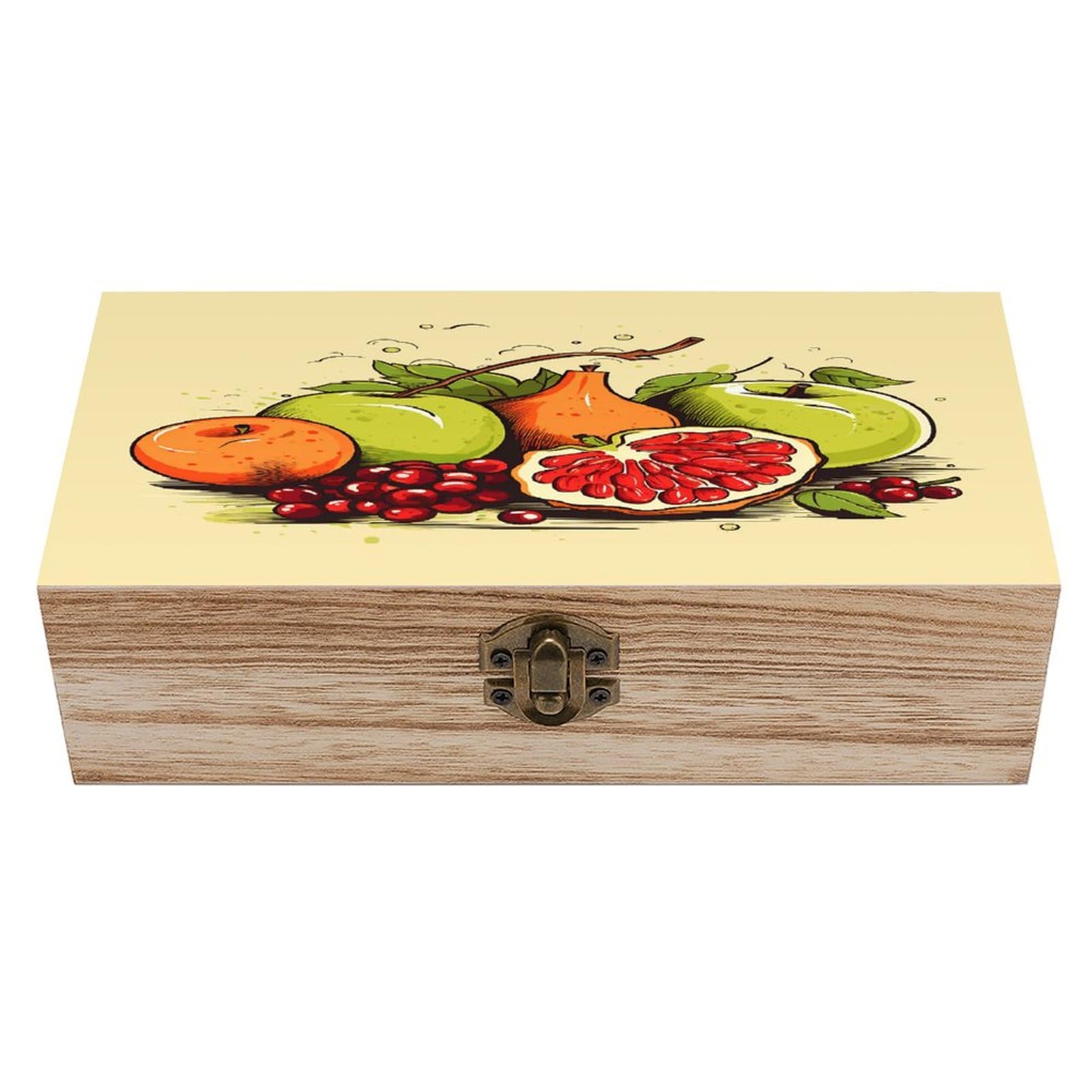 Boîte de rangement en bois avec couvercle sécurisé pour décoration intérieure