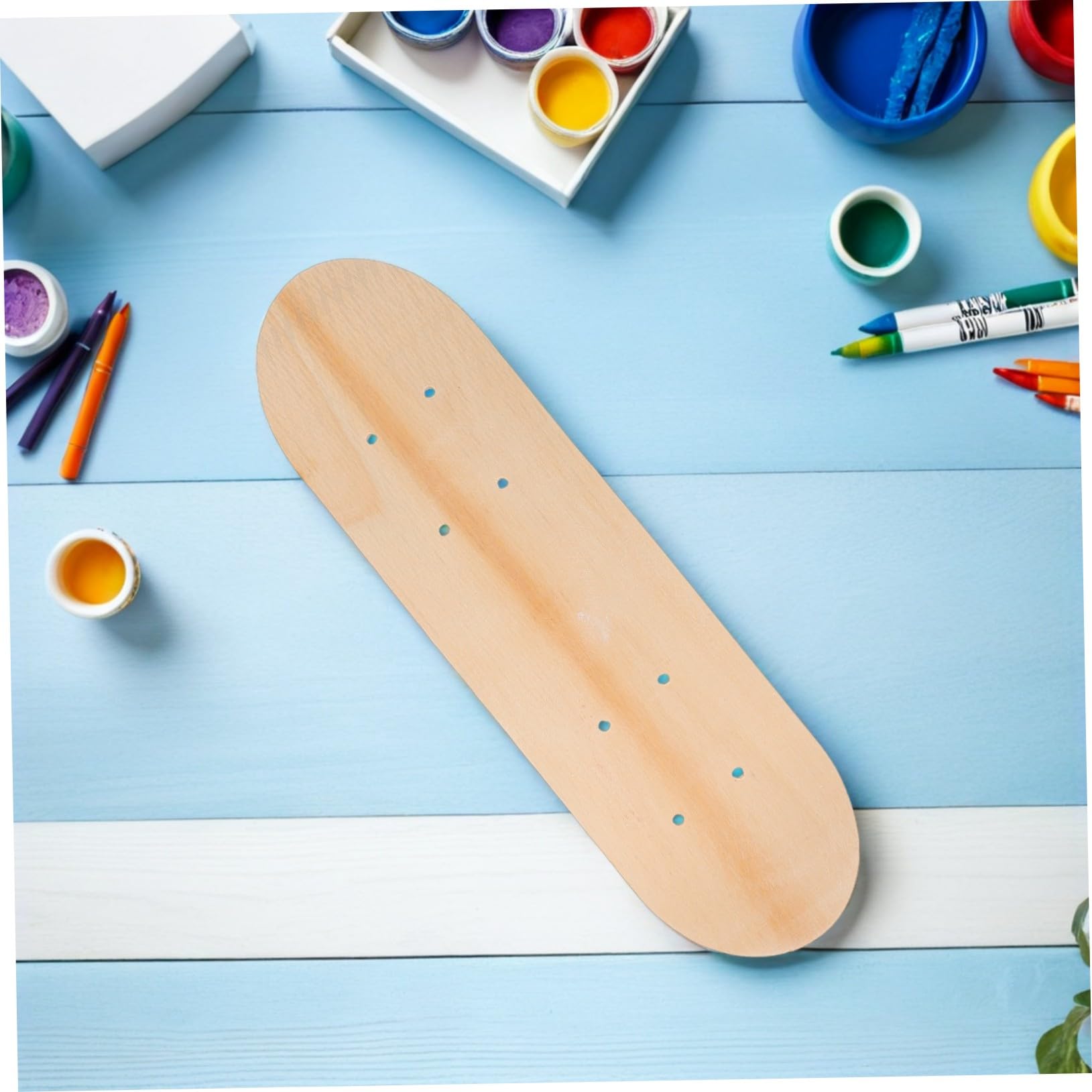 ifundom Planche de Skateboard Vierge en Bois 7 Couches, Lot de 3 Pièces, Surface Lisse à Peindre, Sécurité Renforcée, Facile à Nettoyer pour Garçon et Filles et Décoration Intérieure