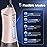 Water Flosser for Teeth Cleaning and Flossing, 5 Modes Rechargeable Cordless Oral Irrigator 320ml Water Tank Teeth Cleaner, IPX7 Waterproof Portable Electric Dentel Flossers for Home and Travel,Pink