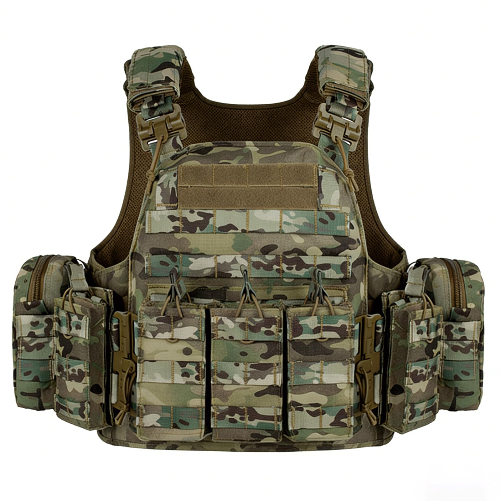 YAKEDA Tactical Outdoor Airsoft Vest with Multi-Functional Pouches, MOLLE Training Vest for Outdoor Games Activities