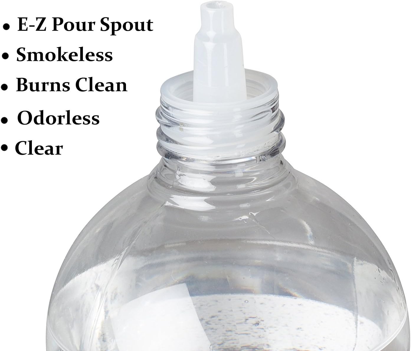 Ner Mitzvah Paraffin Lamp Oil, Clear Smokeless, Odorless, Clean Burning Fuel for Indoor and Outdoor, Use with E - Z Fill Cap and Pouring Spout, 32oz