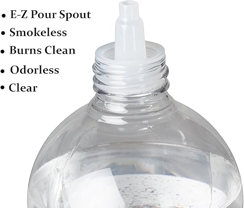 Miniatura 3 de Ner Mitzvah Paraffin Lamp Oil, Clear Smokeless, Odorless, Clean Burning Fuel for Indoor and Outdoor, Use with E - Z Fill Cap and Pouring Spout, 32oz
