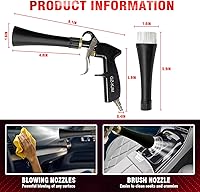 Vista 3 de Pistola de lavado de rociado interior de automóvil de alta presión con 2 juegos de boquillas pulverizadoras conector de pulso de aire herramienta