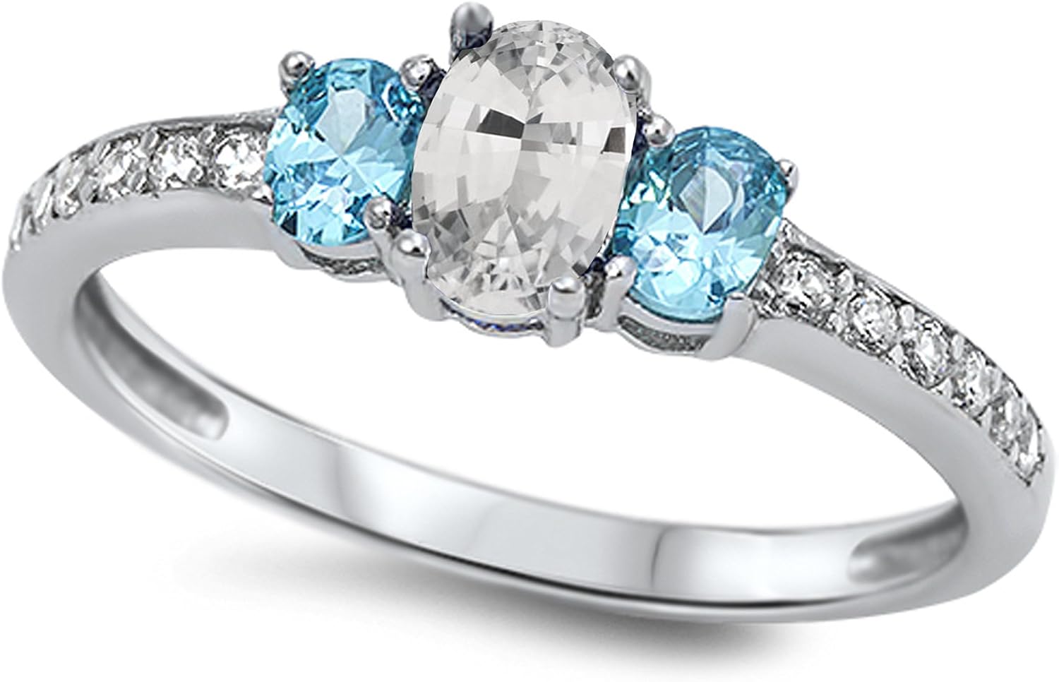 CHOOSE YOUR COLOR Sterling Silver Oval Ring