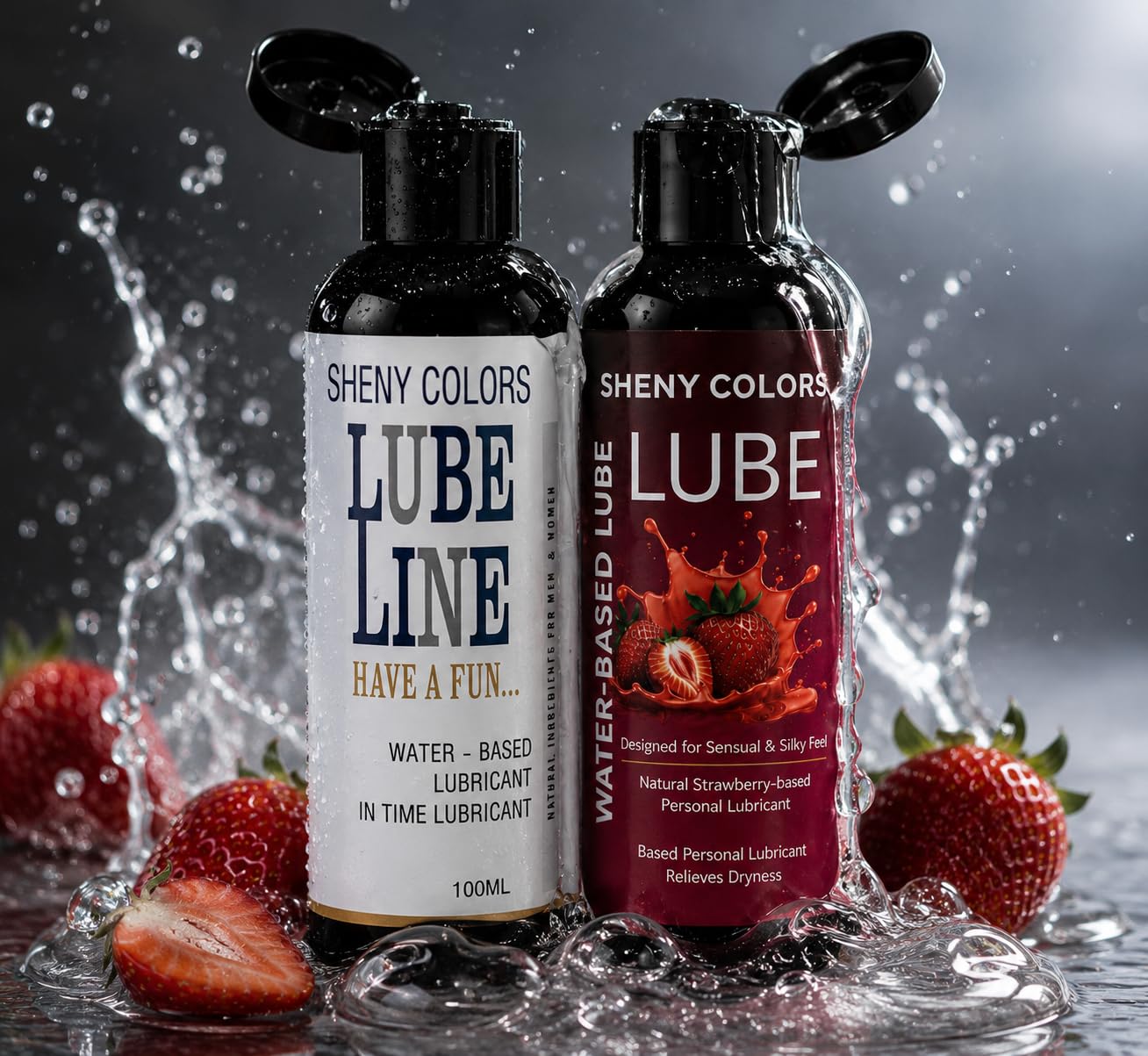 Strawberry Inspired Water-Based Lubricant for Smooth Comfort Personal Water-Based Lubricant with Soft Silky Glide - 100 ml,set-of-2-image-22