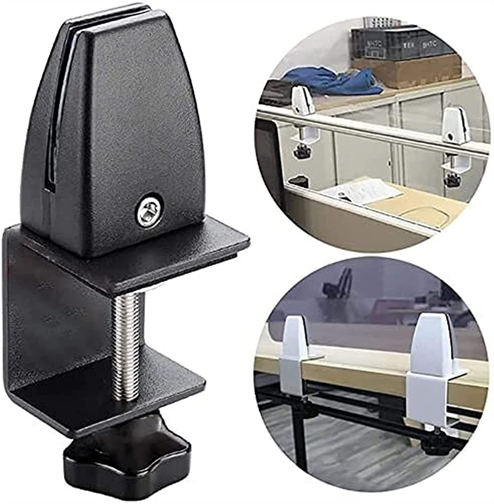 Pince de clamp d'écran anti-bruit pour cloisonner et organiser un bureau noir