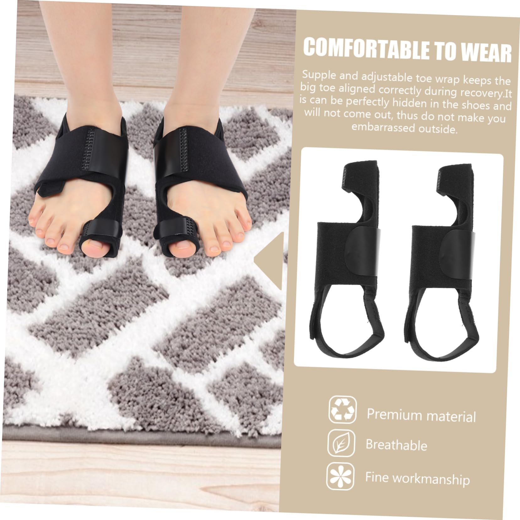 FOMIYES 1Pair Adjustable Toe Separators for Women Portable Bunion Splints Comfortable Foot Care Tool for Overlapping Toes Bunion Relief and Alignment Support