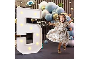 ImpRSV Marquee Light Up Number 5, 3FT Block Mosaic Number