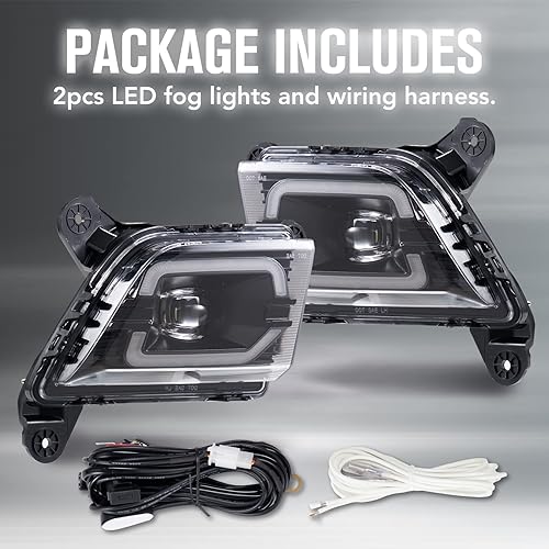 Miniatura 2 de HAKA TOUGH Luces antiniebla LED DRL para Chevy Chevrolet Silverado 1500 accesorios 2019-2021, faros antiniebla de circulación diurna, luces de
