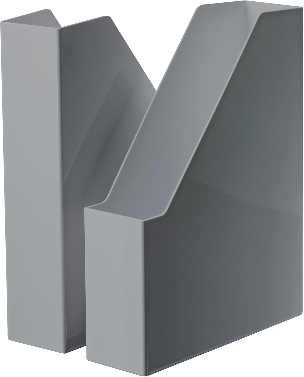 HAN i-Line 16501-191 Magazine File - 2 Pieces, Elegant, Modern High-End Magazine File for Books, Magazines and Folders up to A4/C4 Format, Dark Grey