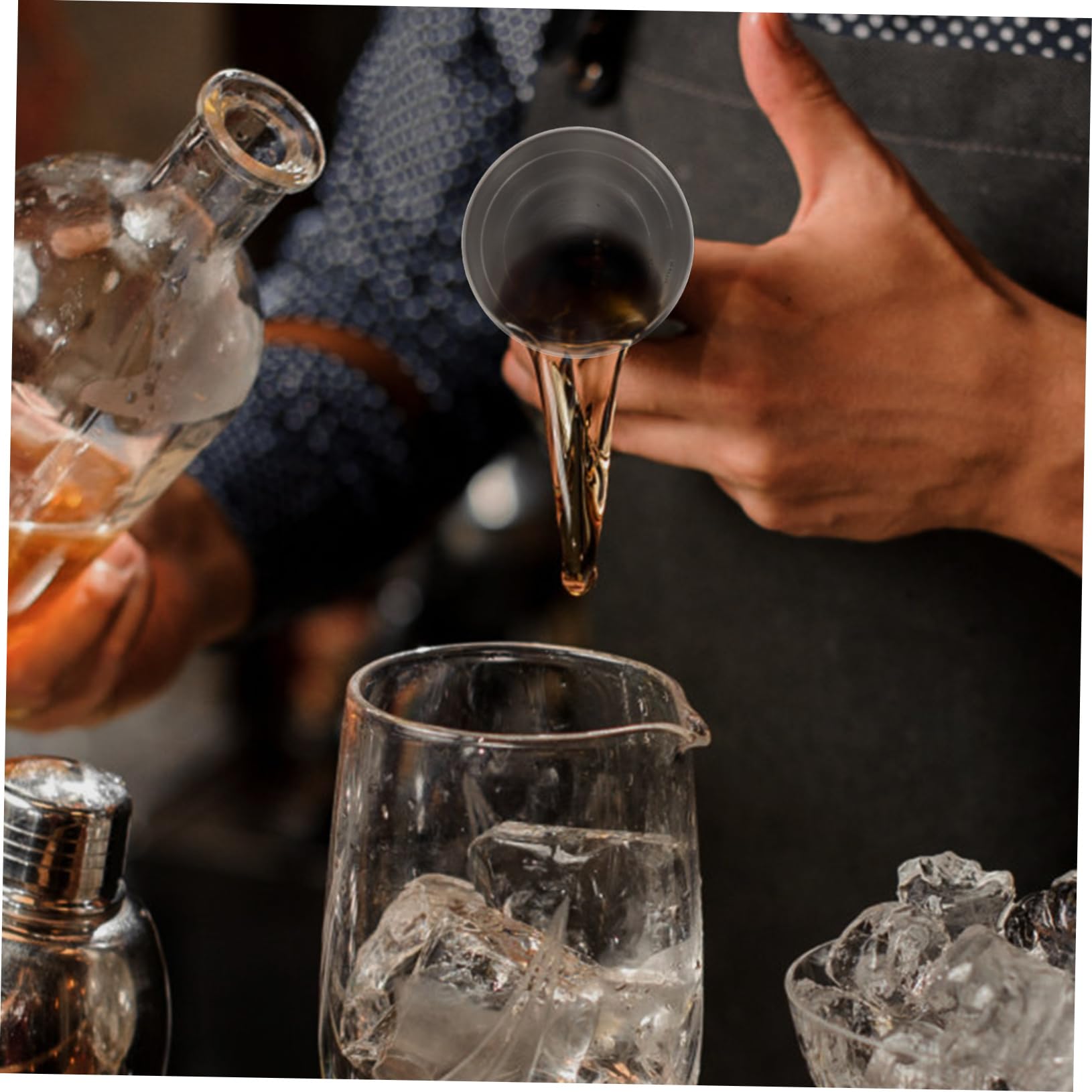 NAMOARLY Stainless Steel Wine Measurer for Cocktails Jigger Cup Ounce Bar Shot Measuring Tool