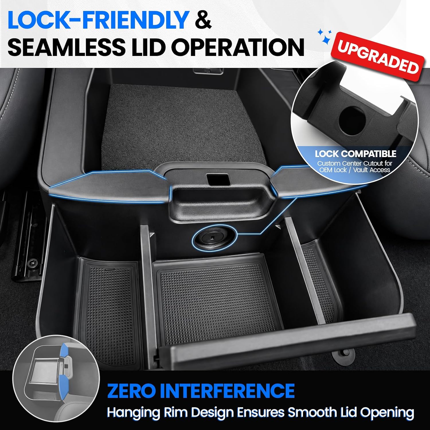 Center Console Hanging Tray for 2019-2026 Silverado/Sierra 1500 Accessories