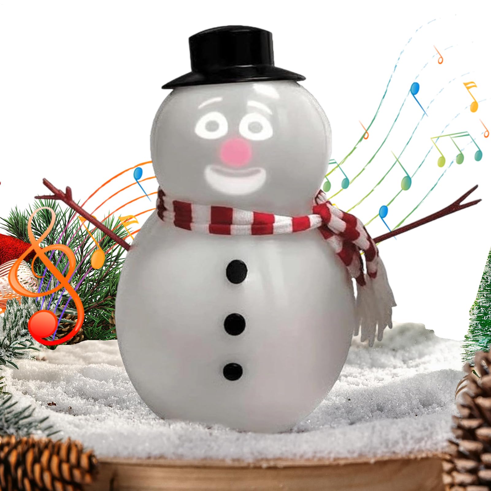 De Muñeco De Nieve Figura De Temporada Con Proyector Y Altavoz Integrados