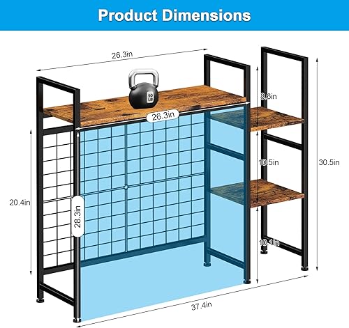 Miniatura 3 de YBING Estante de escritorio para la parte superior del escritorio, estantería de computadora de 4 niveles, organizador de almacenamiento de