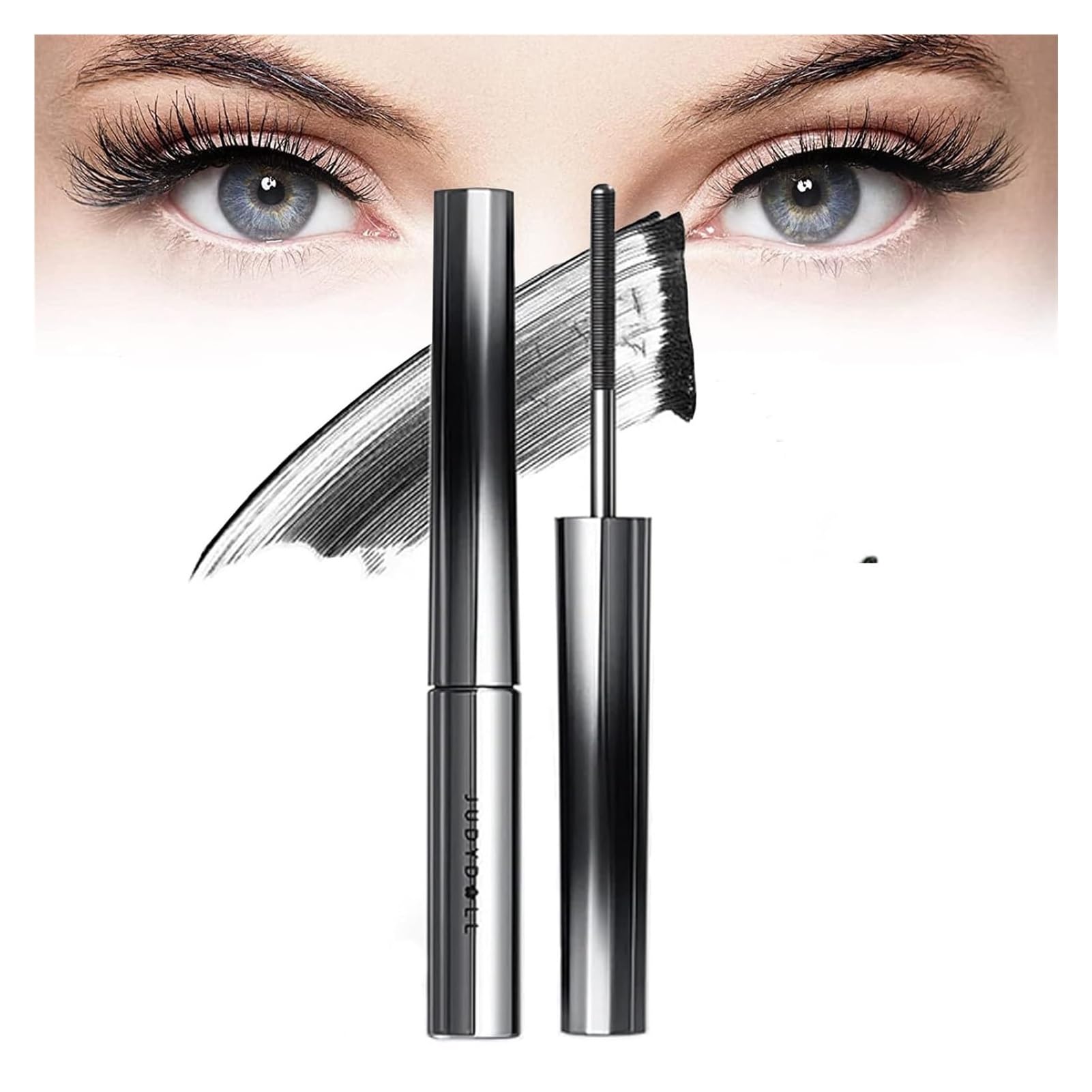 New Upgrade Judy Doll Mascara, Judy Doll Iron Strong Mascara, 3D Curling Eyelash Iron Mascara, Non-Clumping, Smudge Proof, Flake Proof, Long Lasting (Color : Black)