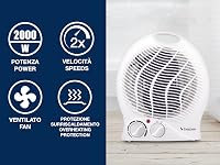 BEPER 2000W Kompakt Ventilátoros Fűtőtest Termosztáttal és Eco Móddal 2
